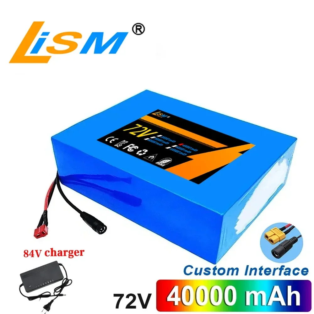 72V 20S4P 40Ah 21700 Lithium Battery Pack 3000W High Power BatteryPack+BMS Free complimentary 84Vcharger+free delivery