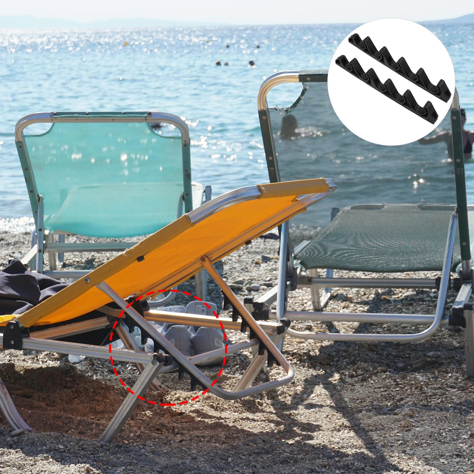 

2pcs Adjustable Recliner Connector Chair Support Bracket Plastic Outdoor Furniture Connectors for Balcony Camping Lawn