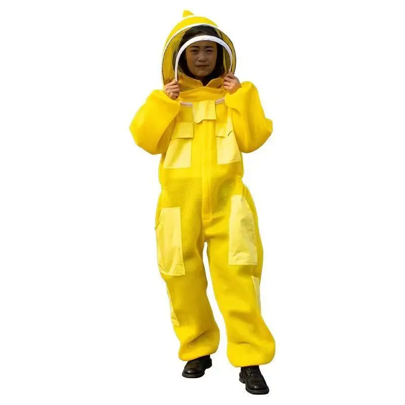 New Bee Protection Clothing Full Set Breathable Bee Protection Clothing Mesh Anti Bee One Piece Resistant Thickened Clothing
