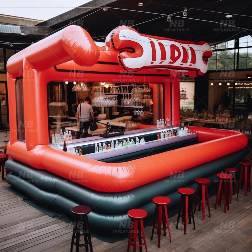Inflatable Pool Bar, Portable Backyard Water Bar for Events, New Design Inflatable Floating Bar