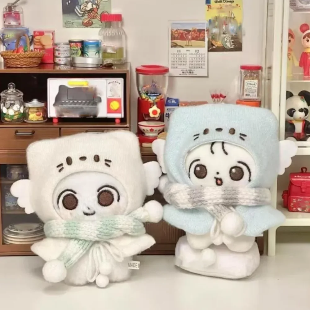 Gatinho manto 10cm roupas de algodão terno cachecol roupas roupa dos desenhos animados bonito vestir-se conjunto presente das crianças