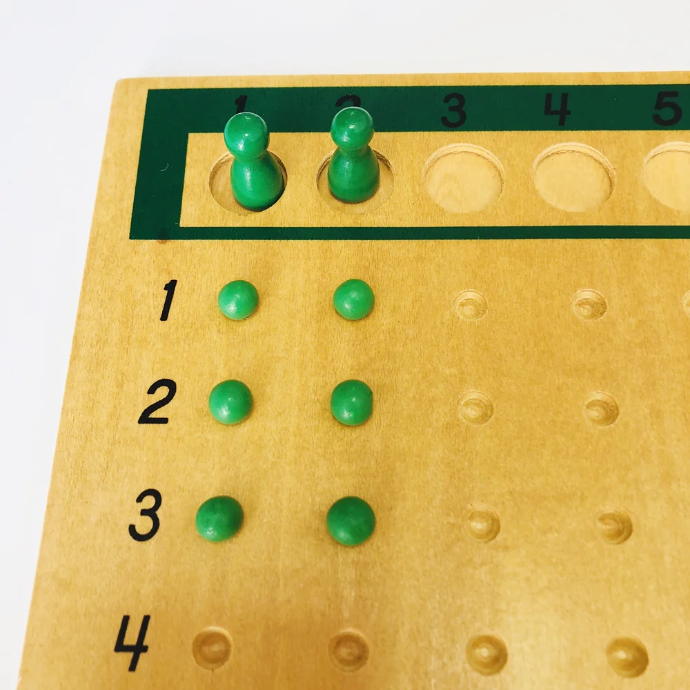 Montessori Educational Toys Division Bead Board Wood Math Game for Children Tables of Arithmetic Learning Tools Teaching Aids