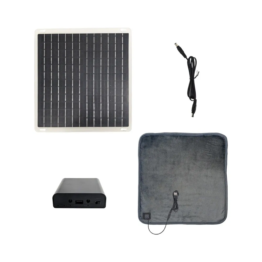 12W Solar Electric Blanket Photovoltaic Heating Pad For Outdoor Chair Winter Seat Warmer Portable Weather Resistant Silicon Pane