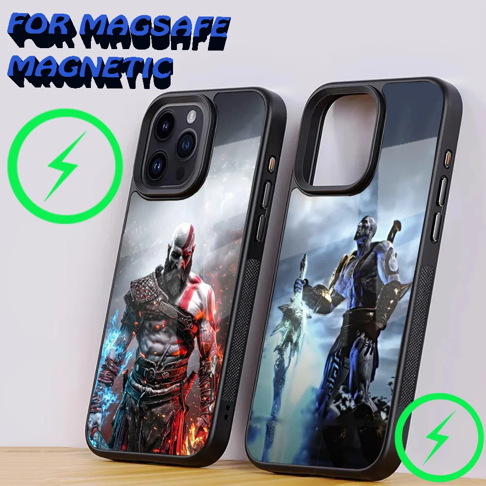 

Hot Game G-God of War Phone Case For iPhone 16,15,14,13,12,11,Plus,Pro,Max Mini Magsafe Magnetic Wireless Charging