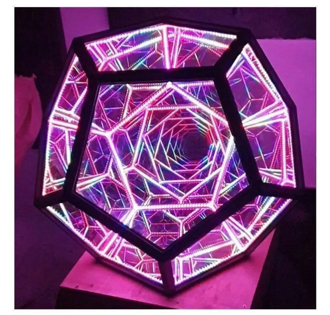 F2 LED Night Light 3D Art Cool Infinite Creative Dodecahedron Atmosphere Dream Lamp Home Office Desk Decoration Birthday Gifts