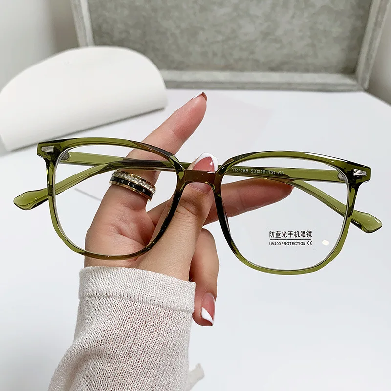 Anti Blue Light Glasses Women Myopia Glasses Fashion Square Clear Computer Glasses Ultralight Prescription Eyeglasses 0 To -400