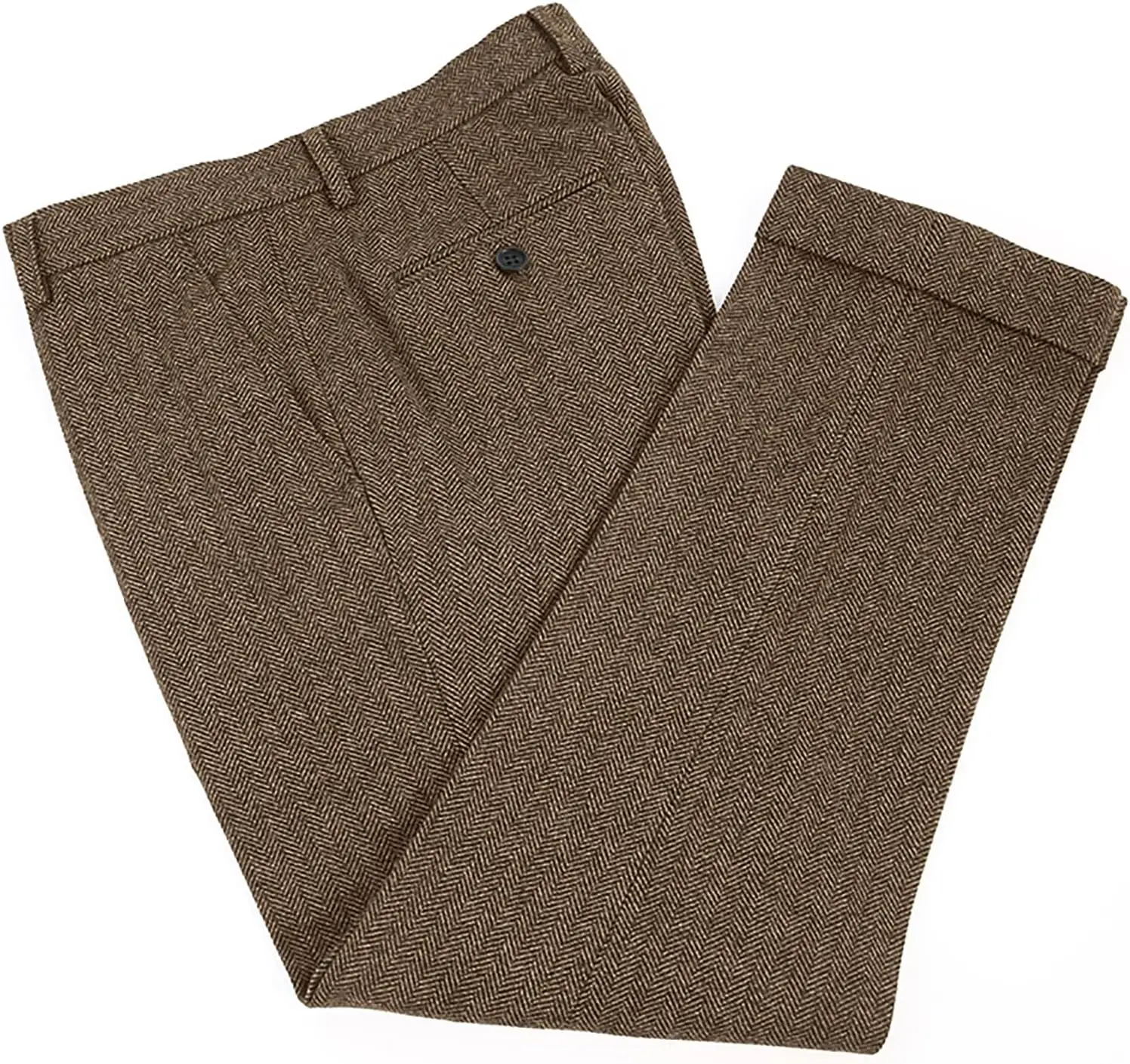 

Твидовые классические брюки с узором «елочка», винтажные брюки стандартного кроя с плоской передней частью, школьная форма, брюки