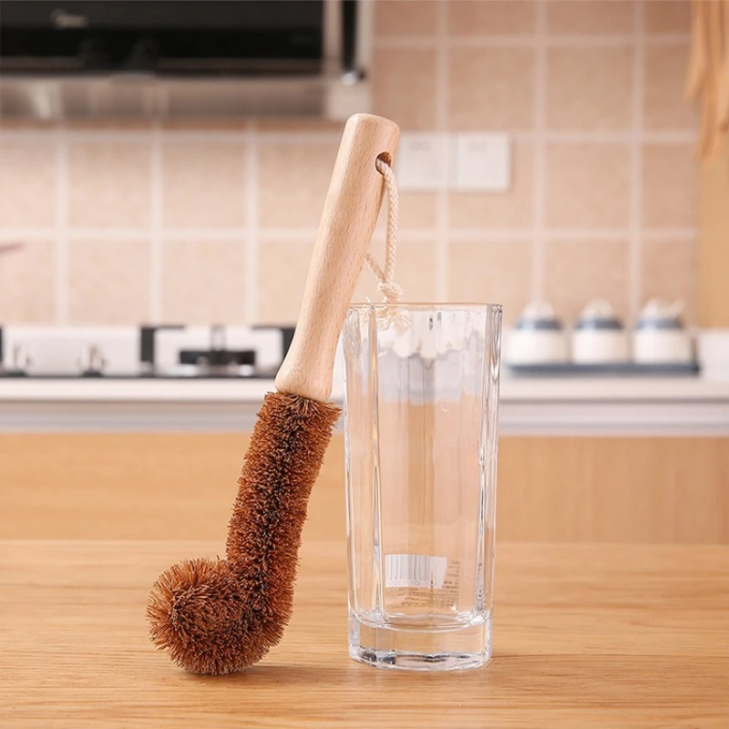 

LMM cleaning long handle brush kitchen glass coffee cup cleaning brush