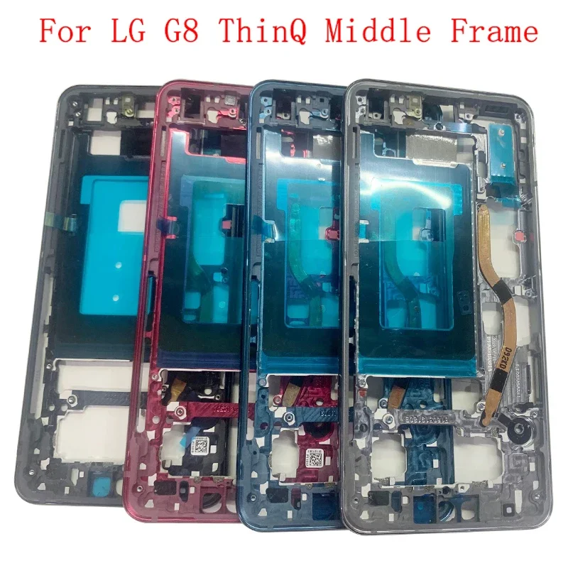 Middle Frame Housing LCD Bezel Plate Chassis For LG G8 ThinQ Phone Metal Middle Frame Repair Parts