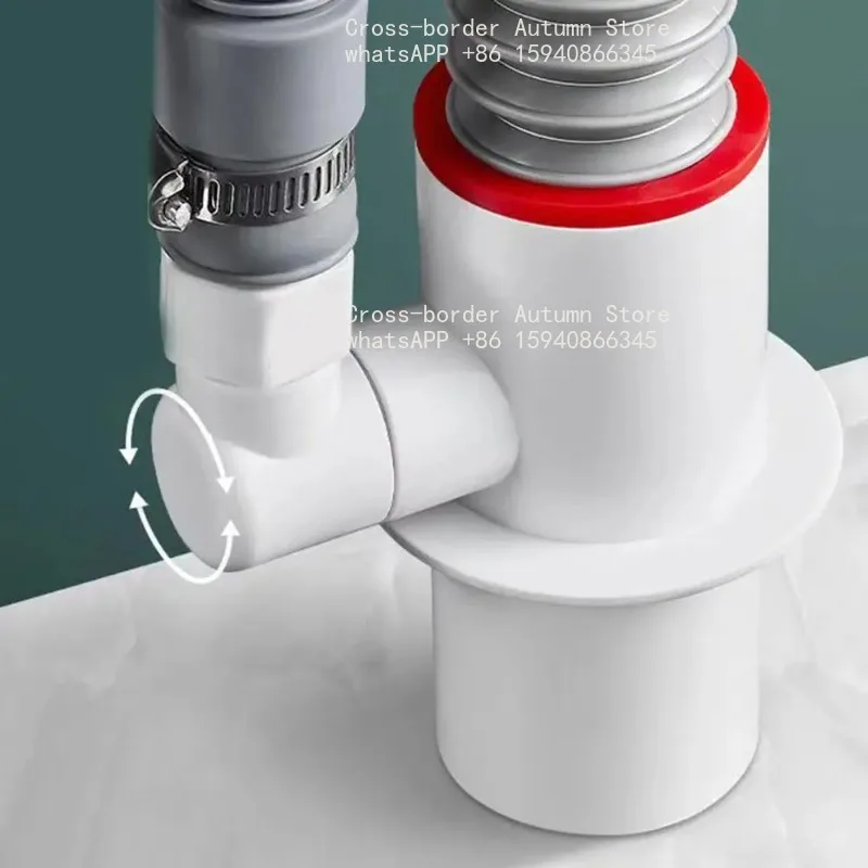 Washing Machine Floor Drain Joint Double Purpose Pipe Drainage Connector Dishwasher Hose Adapter Three-Way Disposer Trap Tool