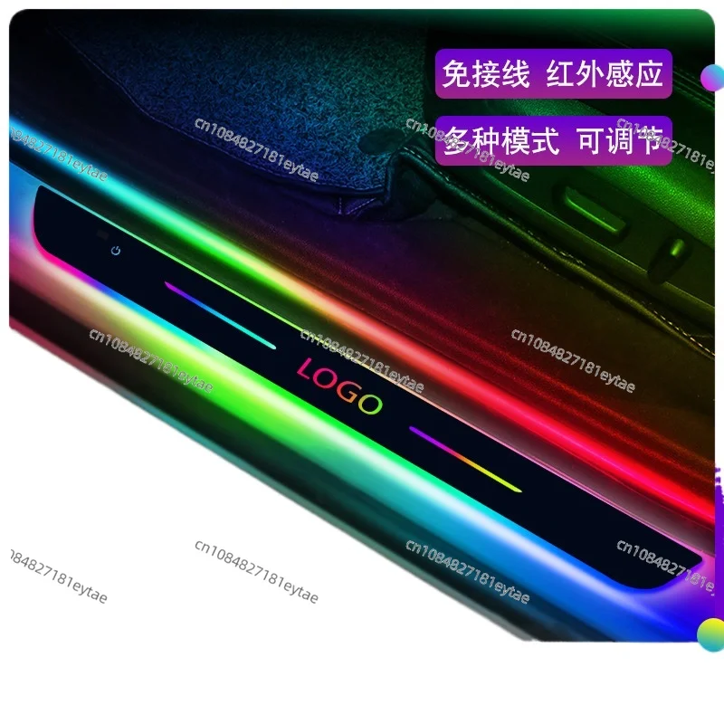

In-car modification led Symphony flow breathing with light threshold strip wire-free car ambient light door welcome pedal