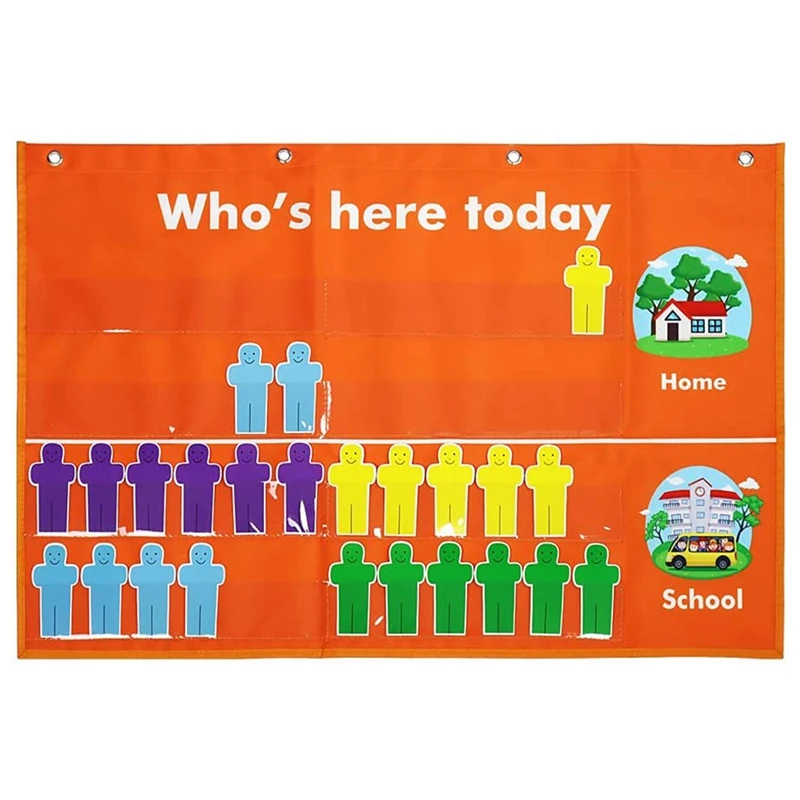 Classroom Attendance Chart Helping Hands Pocket Chart,Classroom Management Pocket Chart For Classroom,Homeschool