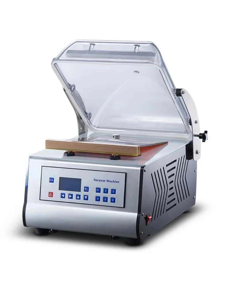 

Bench Automatic Flat Chamber Vacuum Sealer Shrink Sealing Plastic Kraft Paper Aluminum Foil Bag Packaging Machine