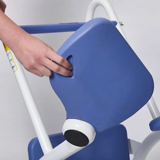 Patient Lifting Transfer Chair for Elderly and Disabled, Commode Function, Aluminum Alloy, Lightweight Medical Walker