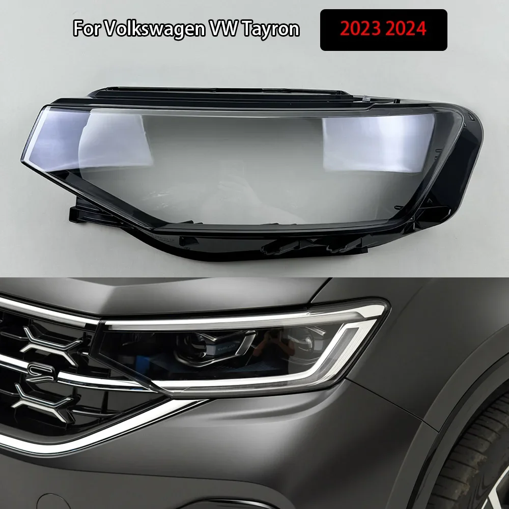

For Volkswagen VW Tayron 2023 2024 Front Headlamps Cover Headlights Lens Transparent Lampshade Plexiglass Shell Replace Housing