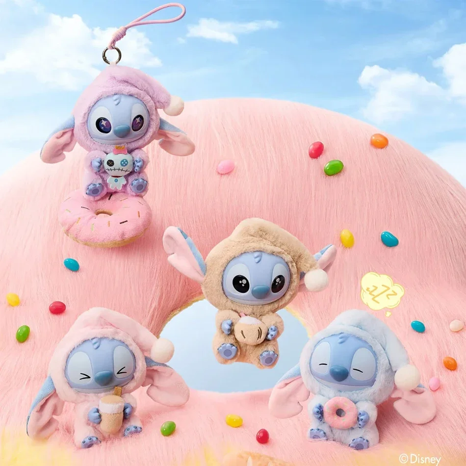 kawaii Stitch Blind Box Bag Eat Some Thing Before Sleep Series Vinyl Pendant Cute Doll Mystery Box Fluffy Doll Surprise Gift