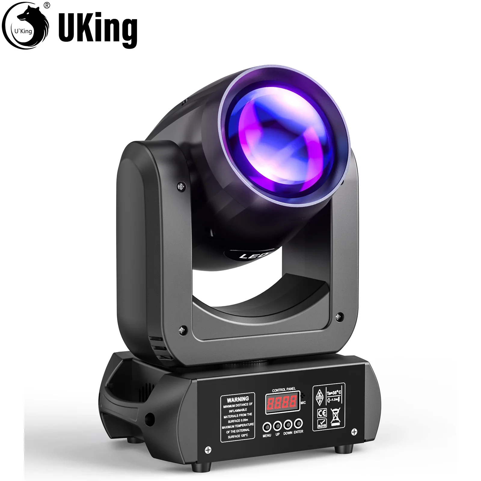 U'King-Éclairage de Scène à Tête Mobile, Faisceau de 150W, 18 Prismes, 8Gobo, DMX, pour Mariage, ixd'Église, KTV, Chang Dj Bar