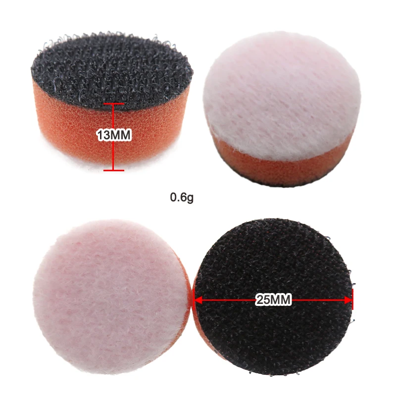 5 Pack Hook and Loop Soft Foam Buffing Pad 1 Inch 2 Inch 3 Inch Sponge Cushion Buffer Polishing Backing Pad for Sanding Pad