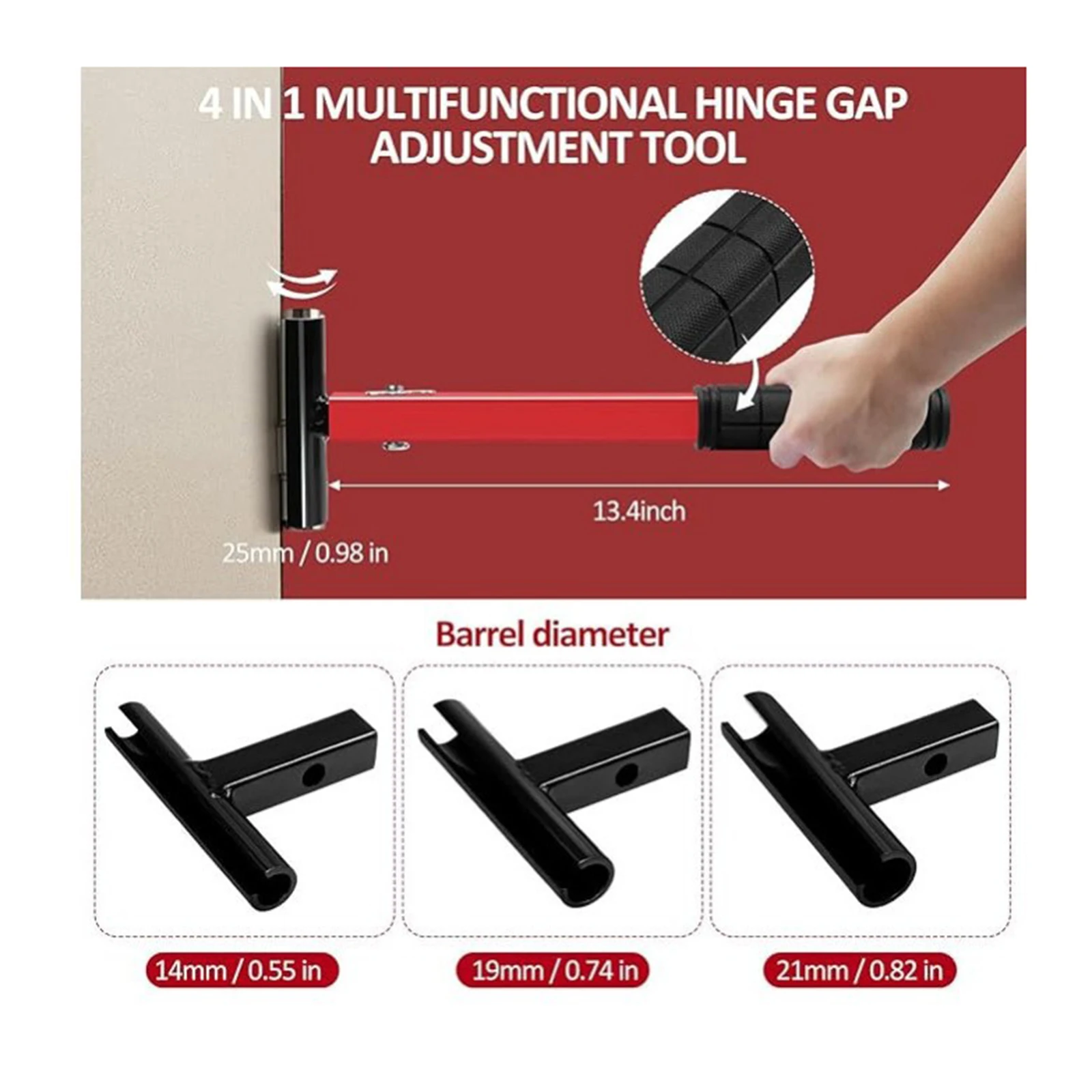 4 In 1 Hinge Adjustment Tool Door Hinge Doctor Standard Gauge Heavy-Duty Door Hinge Adjustment Tool for Door Alignment