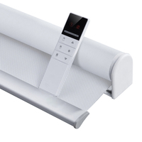 ZSHINE Window Blinds Motorized Blackout Window Blinds Customize Width Remote Control Motor Roller Shades Sunshine Fabric