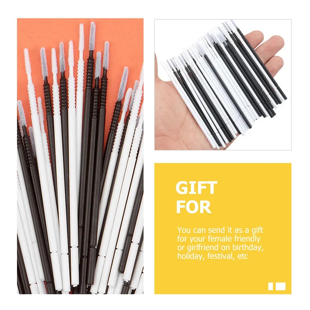 

400Pcs Micro Swabs Eyelash Cleaning Tool for Extensions and Eyebrows Grafting Brushes Small Disposable Applicators Women's