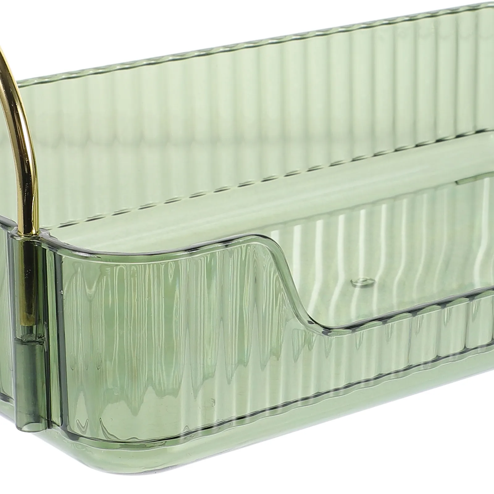 

Storage Box Bathroom Organizer Tray Large Capacity Plastic Countertop Makeup Holder Double Handle Desktop Rack Home