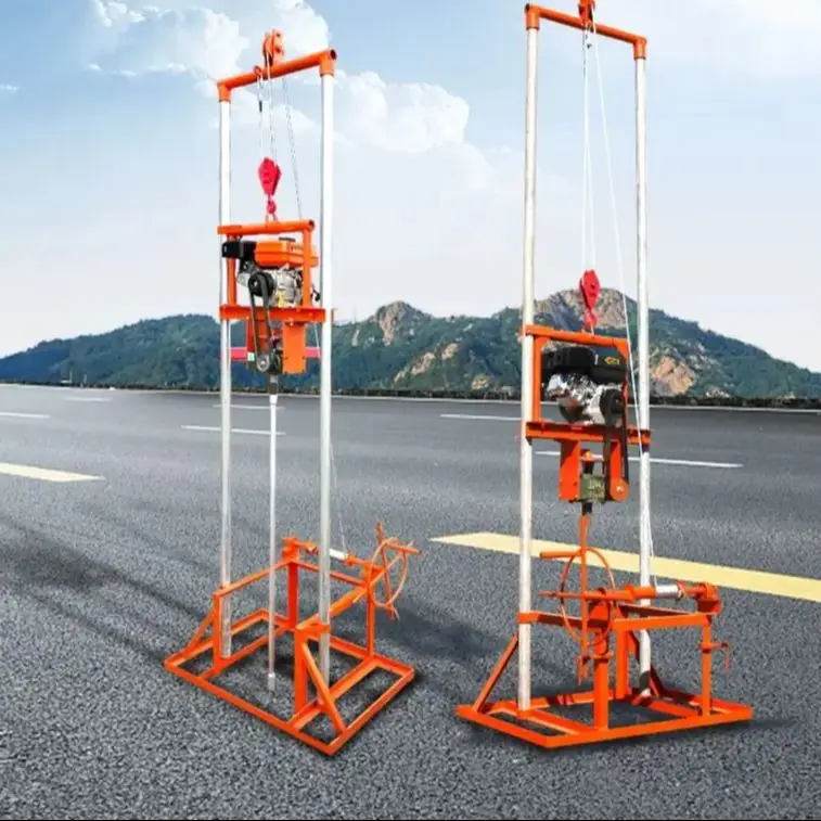 جهاز حفر صغير قابل للطي مخصص بطول 80 مترًا - حفر آبار المياه الصغيرة مع مضخة مياه