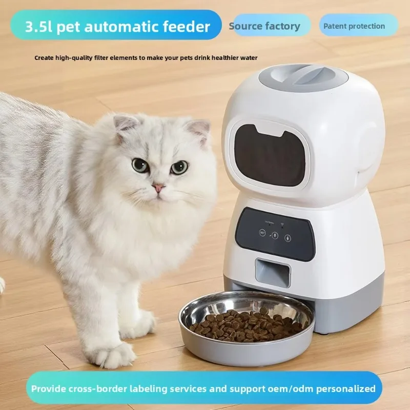 Smart WiFi Automatic Pet Feeder 3.5L Timed Quantitative Triple Outlet Food Dispenser For Small Medium Pets