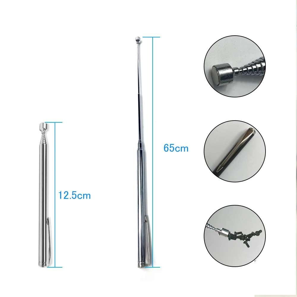 Mini Portable Telescopic Magnetic Magnet Pen Pick Up Rod Stick Extending Magnet Handheld Pick Up Mini Pen Hand Tools Sets