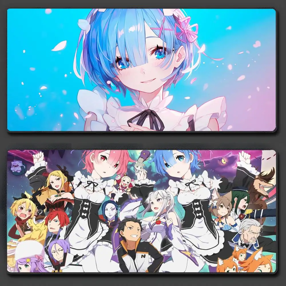 

Коврик для мыши Amine Cartoon R-ReZero, большой противоскользящий резиновый игровой коврик для мыши, прочный настольный коврик с толстым швом по краям, подходит для офиса и
