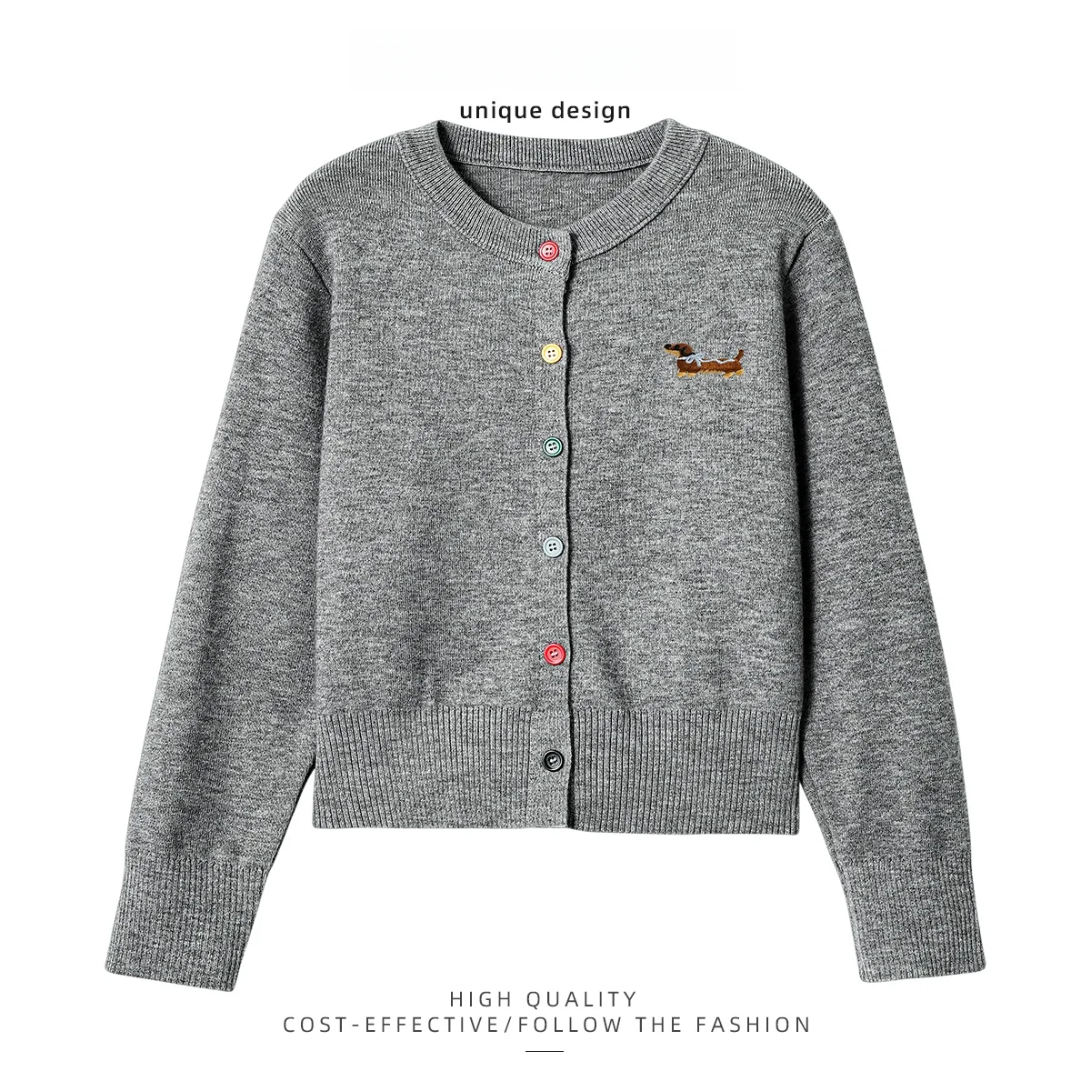 

Paixiang Korean Sle Button Sweater Women's Autumn Winter Knitted Open Cardigan Loose Slimming Top