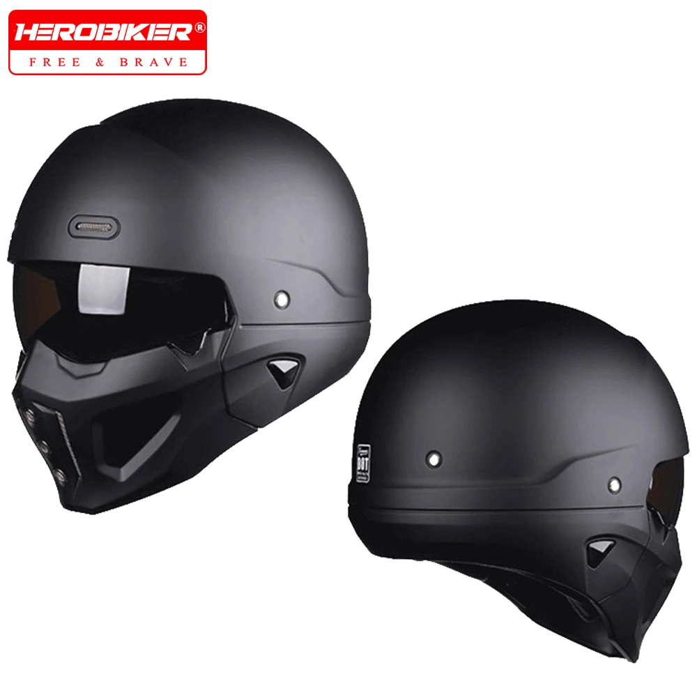 

New Motorcycle Helmets Are Removable In Retro And Classic Style Lightweight Advanced ABS Thermoplastic Helmets Breathable S-XL