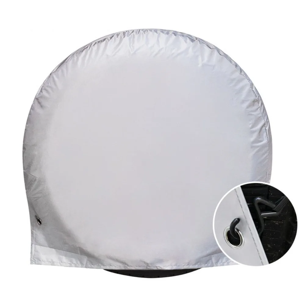 

27-32-дюймовый чехол для запасного колеса, водонепроницаемый серебристый/черный, сумки для хранения автомобильных колес, ткань Оксфорд, пыленепроницаемый чехол для шин, внедорожник