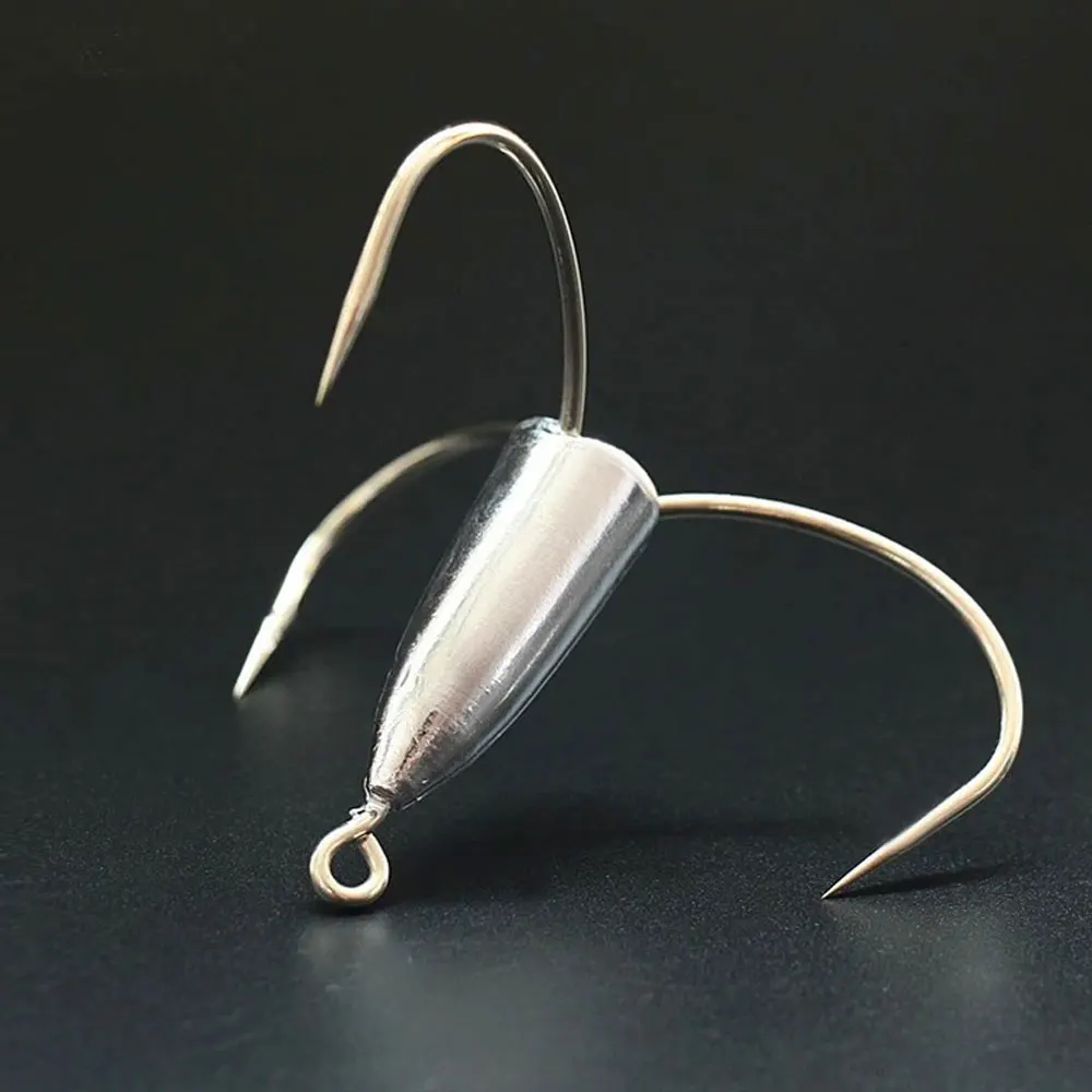 

1pc Fishing Treble Hooks with Lead Sinker Weight Portable Steel 30g 40g 50g 60g Barbed Fishhook Fish Tackle Tools Accessories