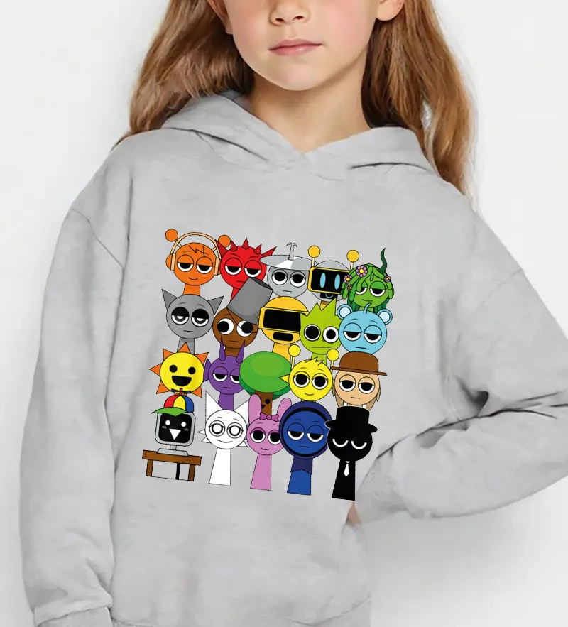 

New Sprunki Hoodie Kids Clothes Baby Girls Hooded Sweatshirts Autumn Cartoon Casual Outerwear for Boys Long Sleeve Pullovers