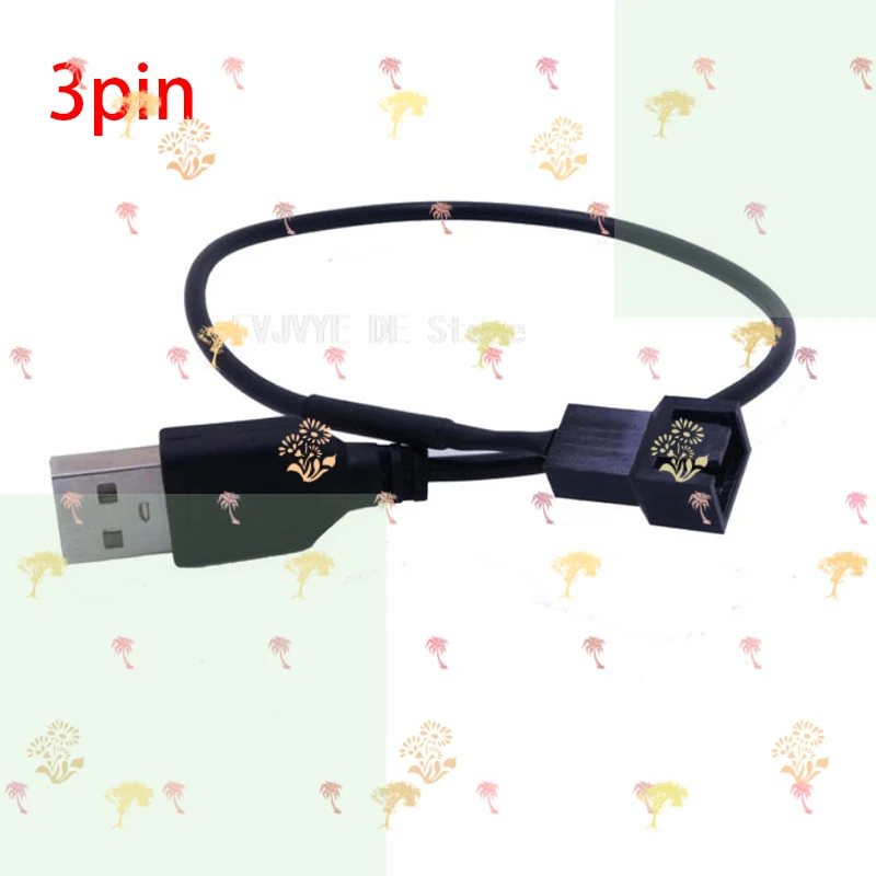 

New Pc 5V 30cm 3/4 Pin Computer PC Fan Power Cable Connector Adapter Connect 3pin Or 4pin Fan To USB Adapter Cables D5