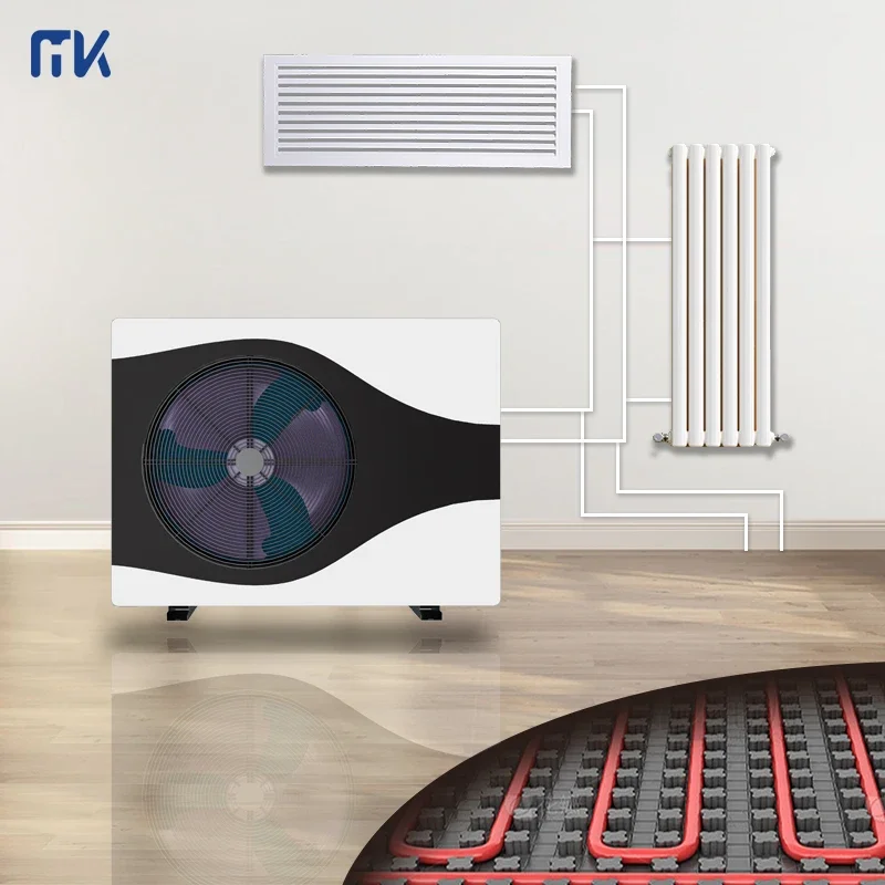 Refrigerant R32 A+++ 10kw monoblock heat pump Inverter Heat Pump For floor heating With TUV