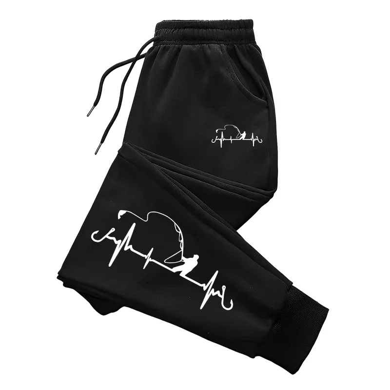 

2025 Hot Sale Men's Fishing Printed Sweatpants All Season Male Versatile Gym Fitness Running Trousers Casual Sporty Jogger Pants