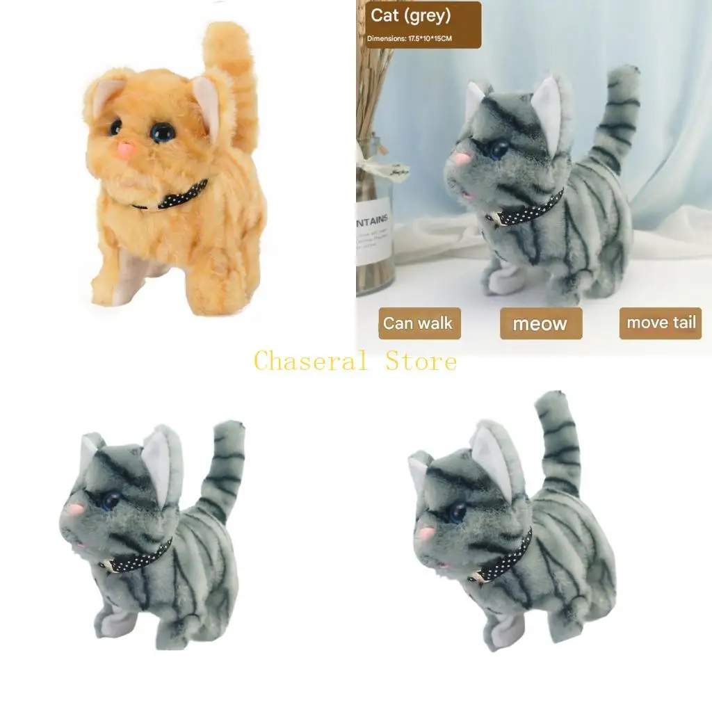 

E7CE Interactive Electric Plush Pet Toy With Sound And Movement For Kids Ages 3 And Up Take Care Game