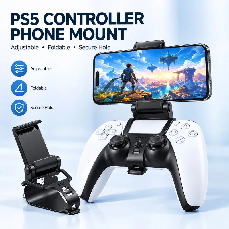 PS5/PS4 controller stand, P4 controller clip. Universal game support stand for various mobile Adjustable stretching function