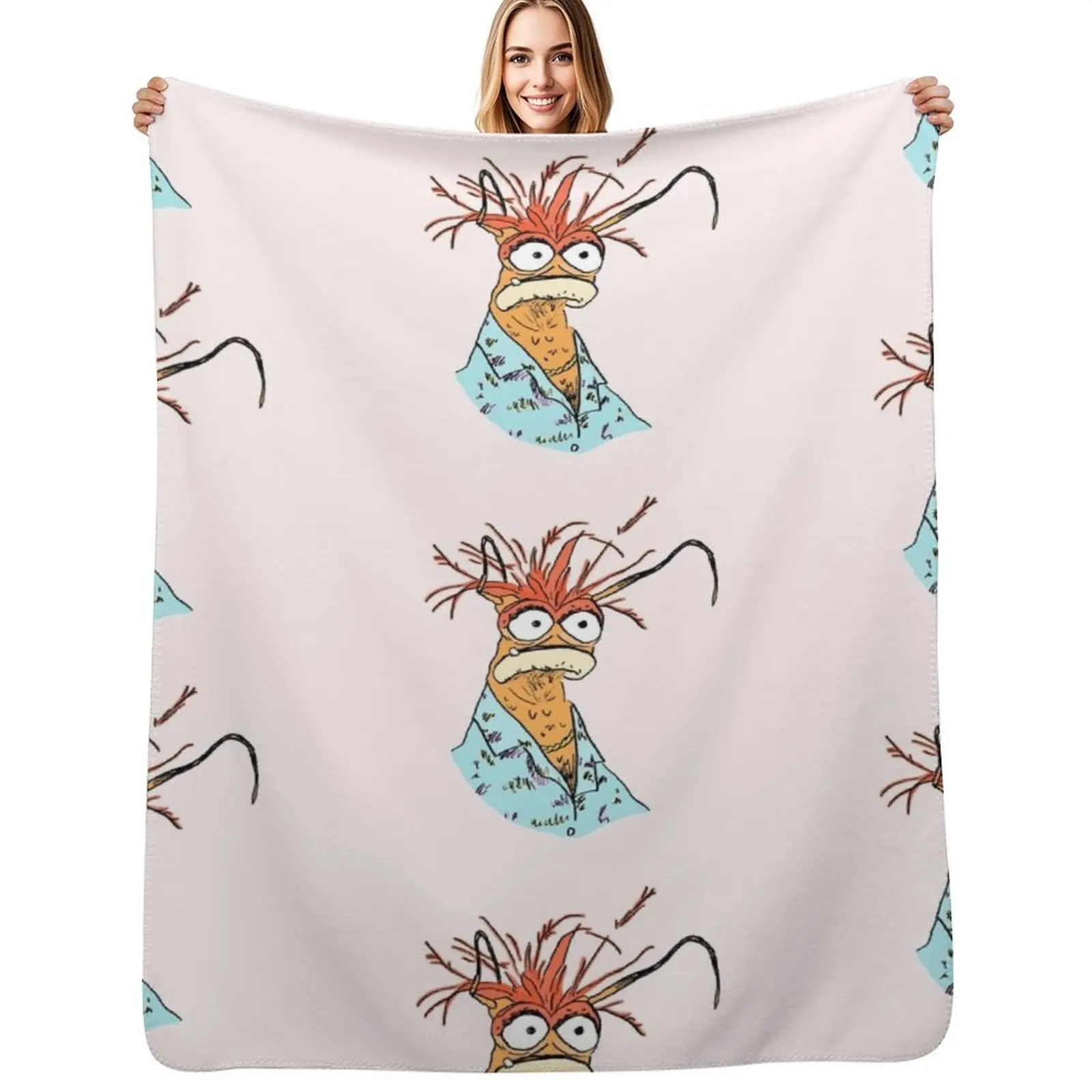 pepe the king prawn. Throw Blanket Soft Sherpa Fleece Warm Blanket for Winter