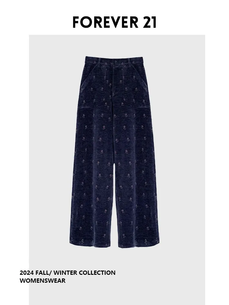 

Вельветовые широкие брюки для похудения Forever 2, осенние повседневные брюки с эффектом драги для женщин с грушей