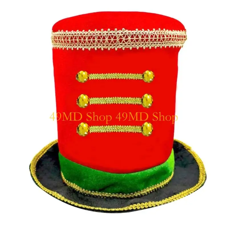 49MD Stylish Snowman Themed Top Hat Christmas Gentleman's Hat for Parties Holiday