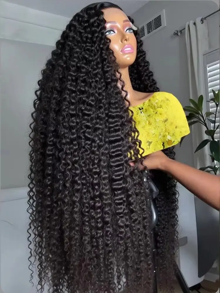 

Парик из натуральных волос с глубокой волной, плотность 200, с HD-кружевной передней частью 13x6, предварительно выщипанный, кудрявый, бразильский, для женщин