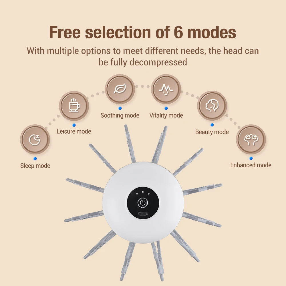 12 Claw Octopus Electric Head Massager USB Rechargeable Scalp Massager Relieve Fatigue Blood Circulation Hair Massage Machine