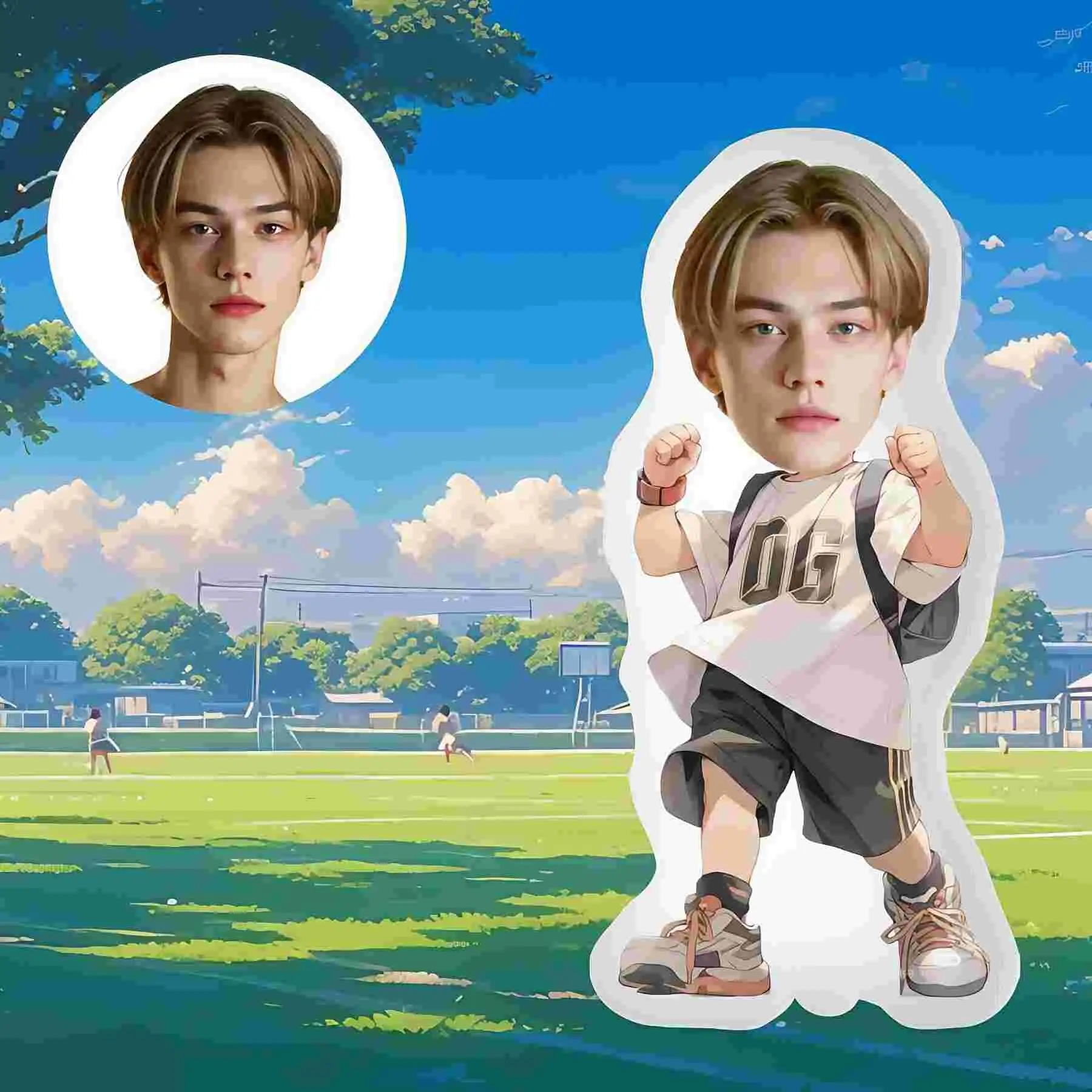 

2025 new customized humanoid pillow! Campus style integrates your photos into cartoon bodies, personalized pillows ignite fashio