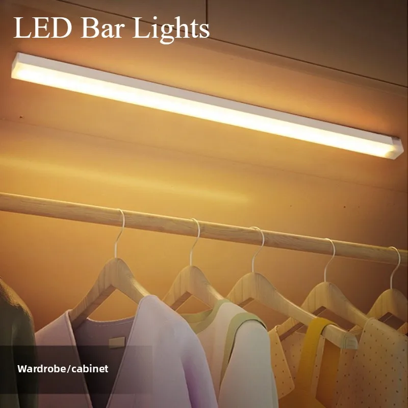 USB LED 바 조명 센서 라이트 충전식 무선 야간 조명 스트립 바 데스크 램프 캐비닛 아래 조명