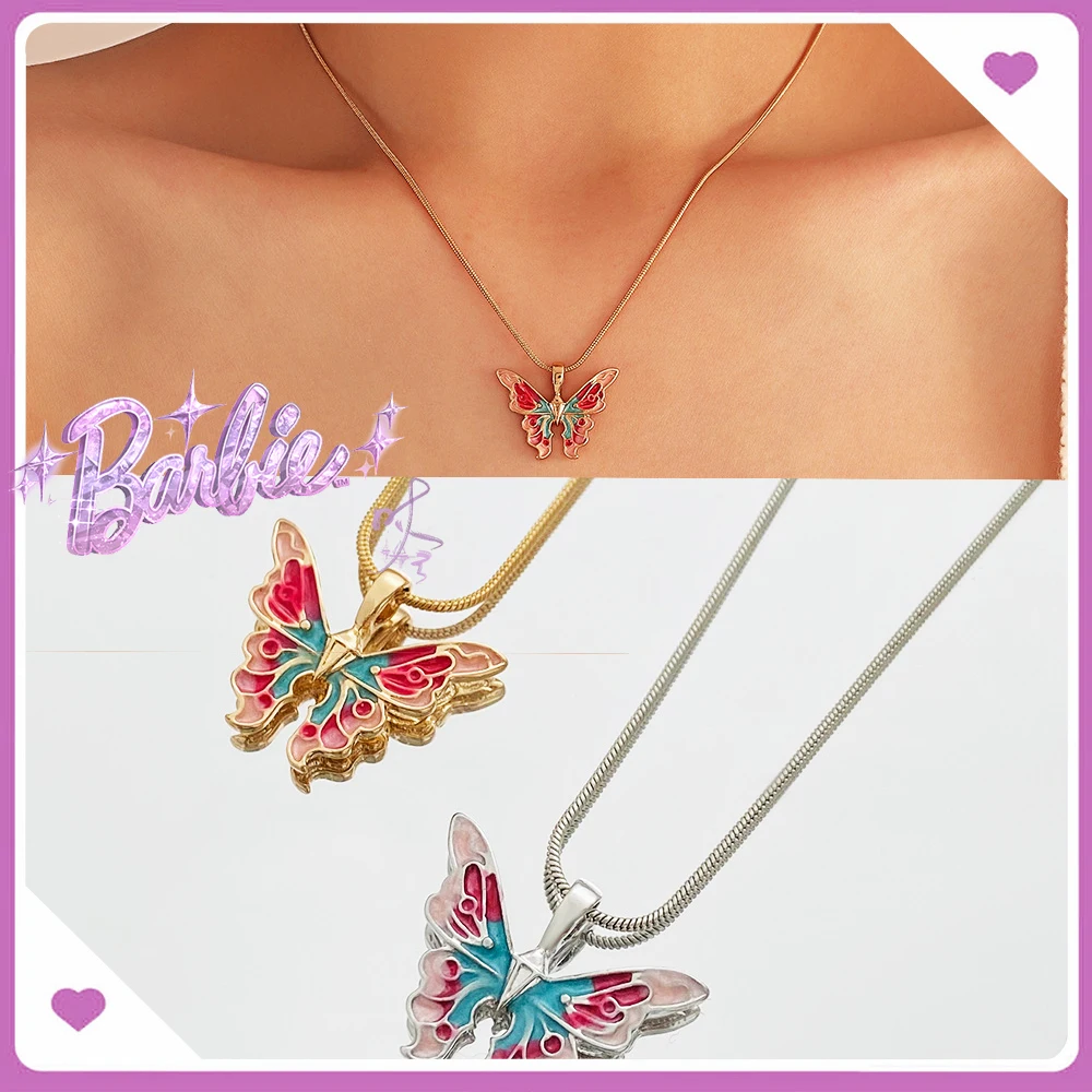 

Barbie Butterfly Necklace Kawaii Trendy Movie Decoration Stylish Y2K Style Retro Cute Sweet Girls Gift Birthday Lovely Fashion