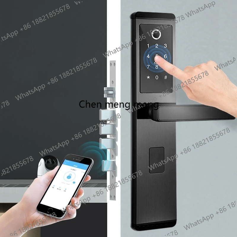 Fingerprint lock Household anti-theft door Graffiti smart electronic password door Apartment swipe card lock