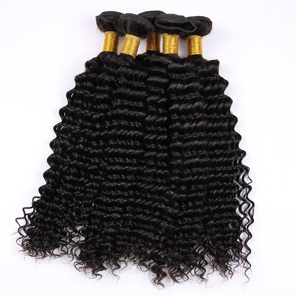 Deep Wave Bundles Human Hair 100% Unprocessed Brazilian Virgin Weave Double Weft Raw Remy Hair Bundles Deals Full And Thick